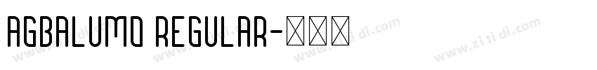 Agbalumo Regular字体转换